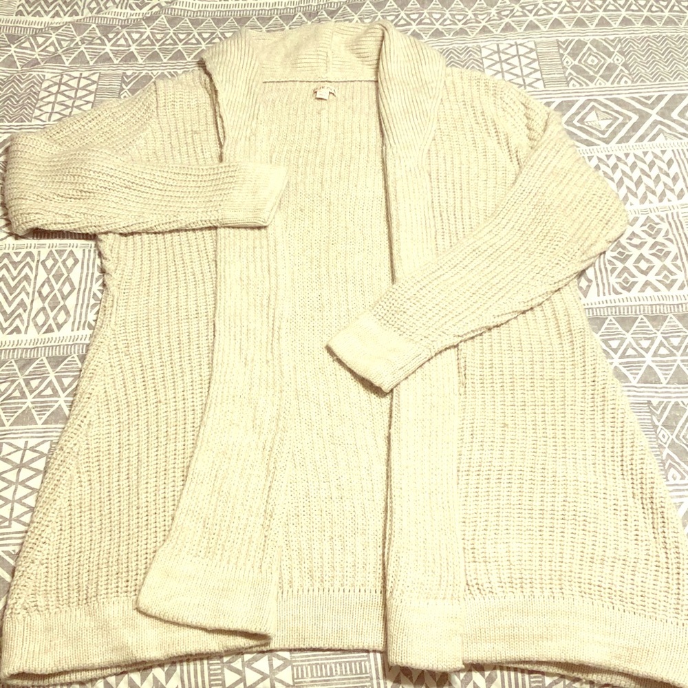 Merona XXL white sweater longline cardigan